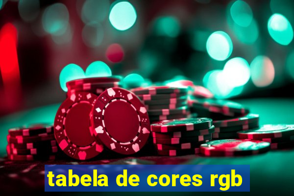 tabela de cores rgb